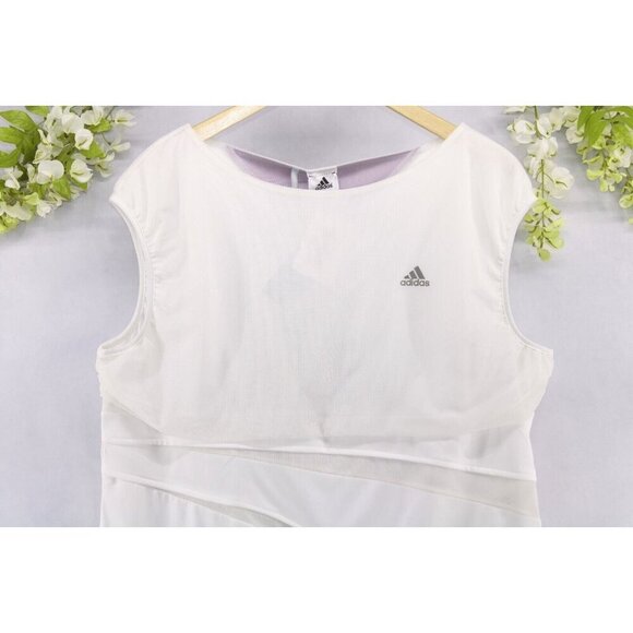 Adidas White Sleeveless Tank Top - Picture 3 of 8